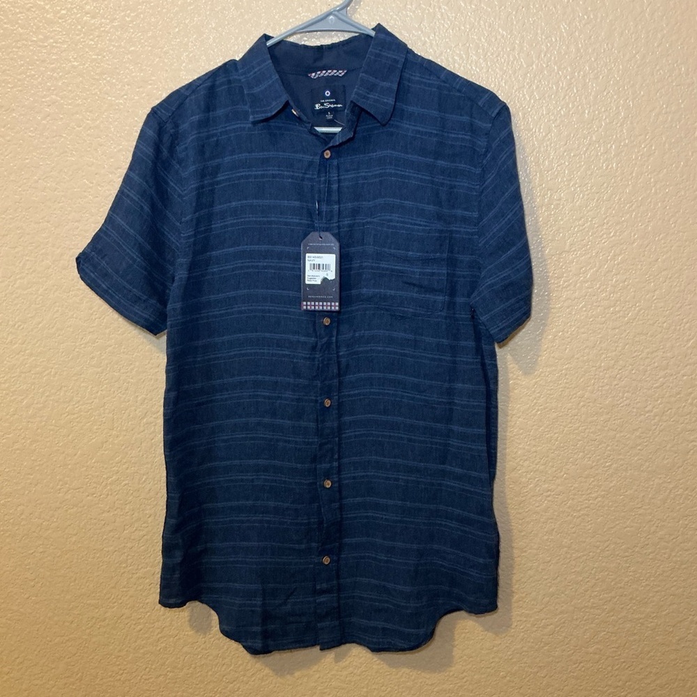 Ben Sherman Navy Casual Button Down Shirt - Picture 2 of 4